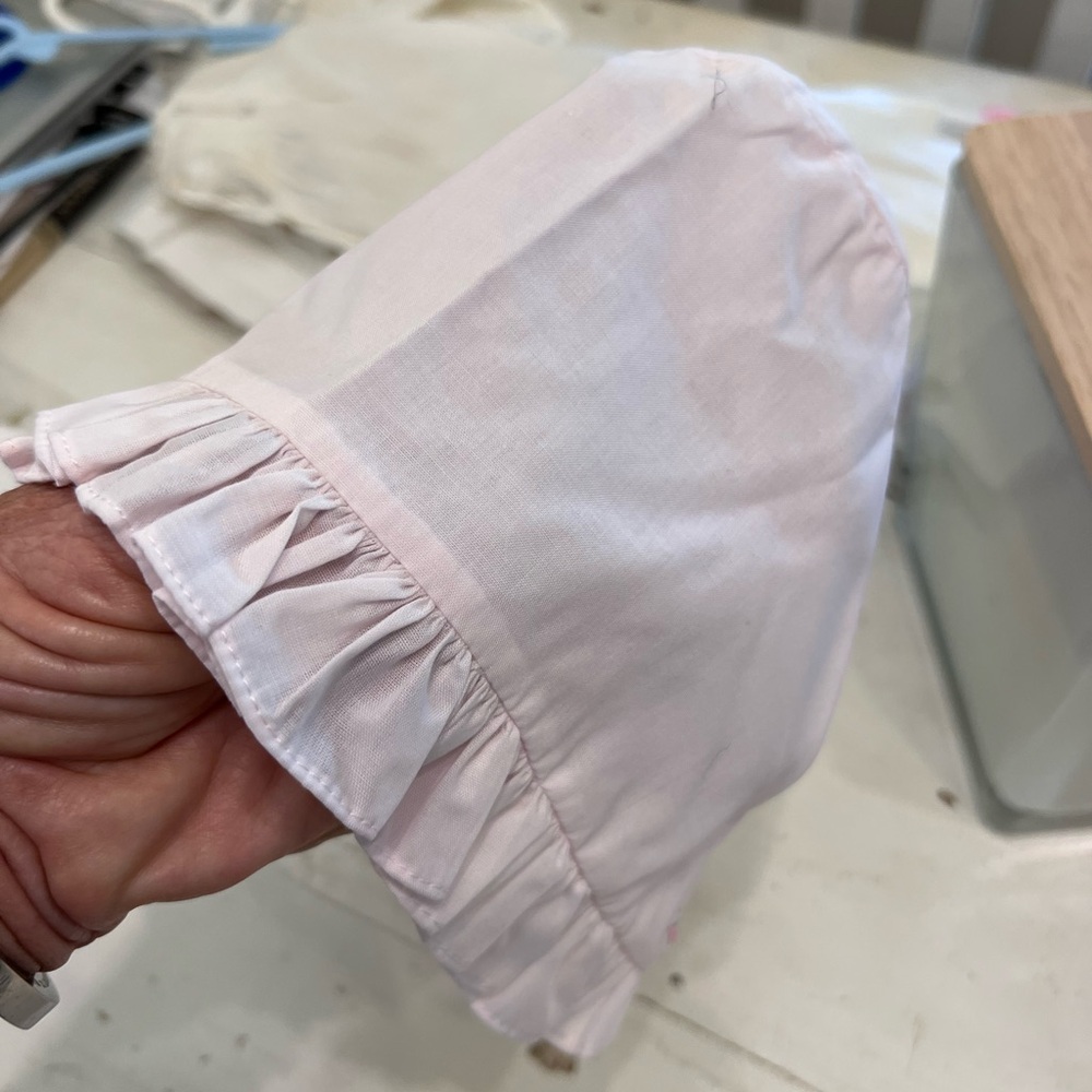Pink Ruffled Bonnet